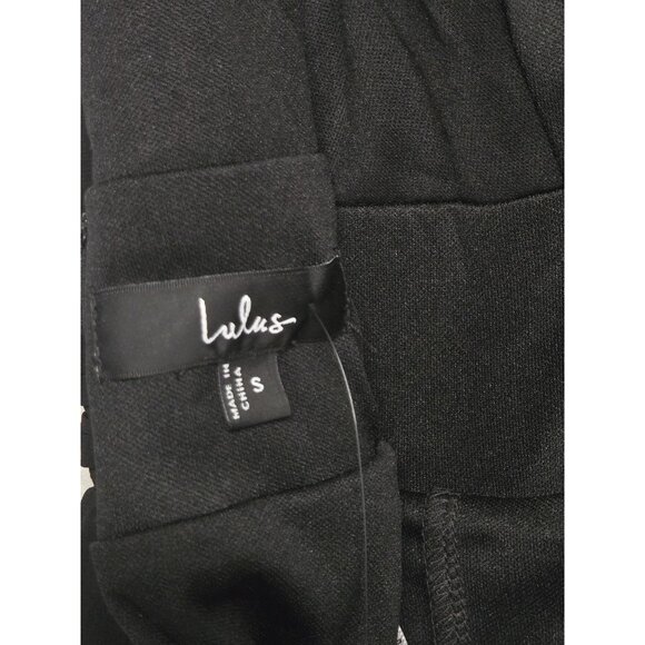 Lulus Heavenly Hues Maxi Dress Small Black Chiffon Side Slit Formal Wedding Prom - Picture 6 of 7